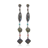 Серьги с камнями, 10х1х1см UD337