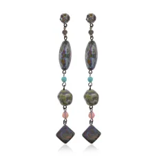 Серьги с камнями, 10х1х1см UD337