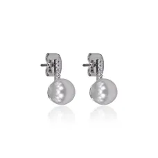 Серьги с жемчугом, 12,5х5х12,5мм UD338