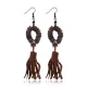 Серьги Этно с бахромой, 10х2,5х1см UD340