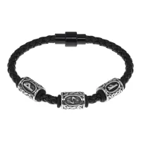 Браслет с рунической формулой Богатство на всех уровнях бытия BSX03-01