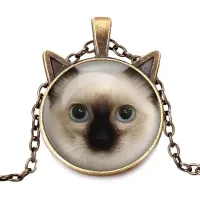Кулон с цепочкой Тайская кошечка ALK736