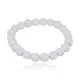 Браслет из натурального камня Лава, 8мм, цвет белый BJBS-310-04