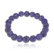 Браслет из бусин Шамбала, 10мм, цвет фиолетовый BS532-01