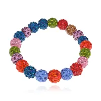 Браслет из бусин Шамбала, 10мм, разноцветный BS532-03