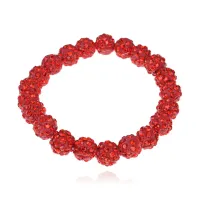 Браслет из бусин Шамбала, 10мм, цвет голубой BS532-05