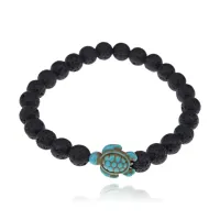 Браслет Черепаха из натурального камня Лава, 8мм BJBS-311-01