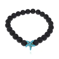 Браслет Морская звезда из натурального камня Лава, 8мм BJBS-311-02