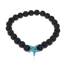 Браслет Морская звезда из натурального камня Лава, 8мм BJBS-311-02