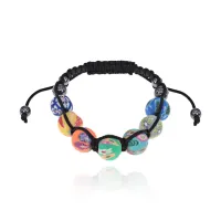 Браслет Шамбала, полимерная глина, разноцветный BS533-01