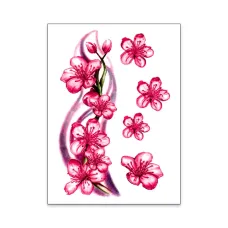 Временная татуировка Цветы, 15х10,5см TTSC-946