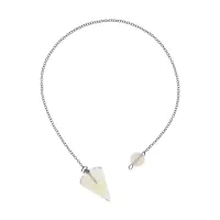 Маятник для биолокации, 23 см, лунный камень BLK037-07