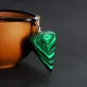 Кулон-маятник для биолокации с камнем Малахит BJK282-03