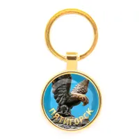 Круглый брелок, цвет золото, Пятигорск C0801019