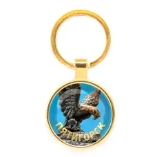 Круглый брелок, цвет золото, Пятигорск C0801019