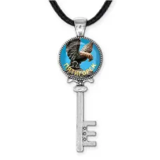 Кулон ключ, цвет серебро, со шнурком, Пятигорск C0801043