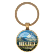 Круглый брелок, цвет бронза, Пятигорск C0802017