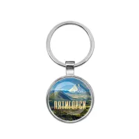 Круглый брелок, цвет серебро, Пятигорск C0802021
