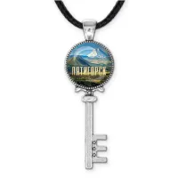 Кулон ключ, цвет серебро, со шнурком, Пятигорск C0802043