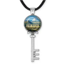 Кулон ключ, цвет серебро, со шнурком, Пятигорск C0802043