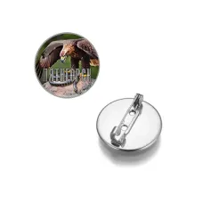 Круглый значок, цвет серебро, Пятигорск C0803023