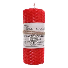 Свеча «Счастье в семье», цвет красный MSV067