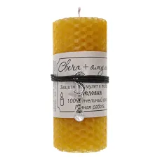 Свеча с амулетом Денежная ложка, цвет желтый MSV080