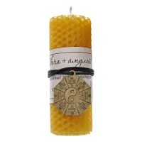 Свеча с амулетом Инь-Ян, цвет желтый MSV081