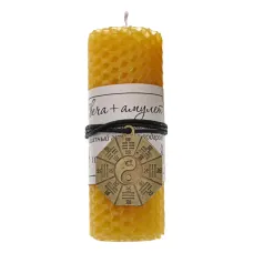 Свеча с амулетом Инь-Ян, цвет желтый MSV081