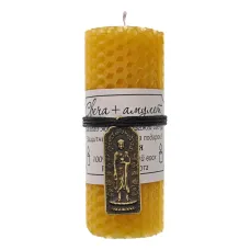 Свеча с амулетом Гуаньинь, цвет желтый MSV083