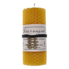 Свеча с амулетом Иероглиф, цвет желтый MSV084