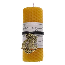Свеча с амулетом Дракон и корабль, цвет желтый MSV086