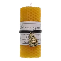 Свеча с амулетом Хотей, цвет желтый MSV087