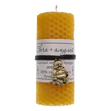 Свеча с амулетом Хотей, цвет желтый MSV087