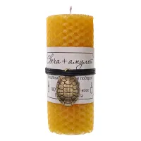 Свеча с амулетом Подкова, цвет желтый MSV097