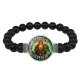Браслет из черного агата Славянские боги Святобор BSBA-248