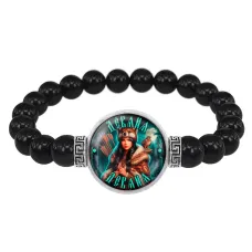 Браслет из черного агата Славянские боги Девана BSBA-251