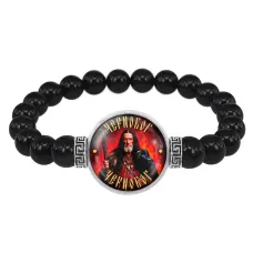 Браслет из черного агата Славянские боги Чернобог BSBA-257