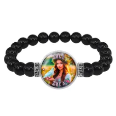 Браслет из черного агата Славянские боги Жива BSBA-258