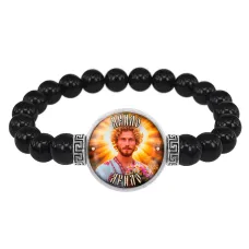 Браслет из черного агата Славянские боги Ярило BSBA-262