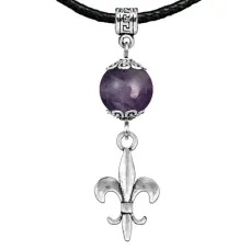 Амулет Лилия (достоинство, власть, успех), аметист MKA21-04