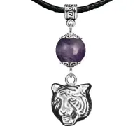 Амулет Тигр (защита, сила, победа), аметист MKA21-10