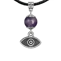 Амулет Глаз (от сглаза и порчи), аметист MKA21-11