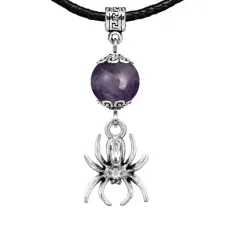 Амулет Паук (защита, трудолюбие, достаток), аметист MKA21-14