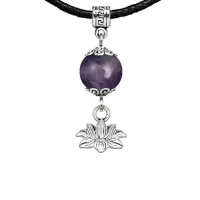 Амулет Лотос (гармония и развитие), аметист MKA21-15