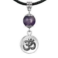 Амулет Ом (защита и духовное развитие), аметист MKA21-18