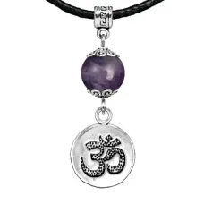 Амулет Ом (защита и духовное развитие), аметист MKA21-18