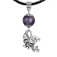 Амулет Дракон (удача, могущество, успех), аметист MKA21-25