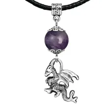Амулет Дракон (удача, могущество, успех), аметист MKA21-25