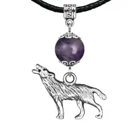 Амулет Волк (защита, сила, победа), аметист MKA21-28